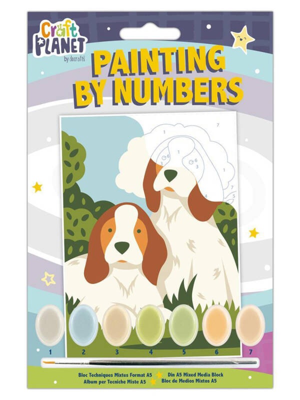 Pictura pe numere pentru copii Mini Kit Craft Planet Dog DP Craft CPT-658700
