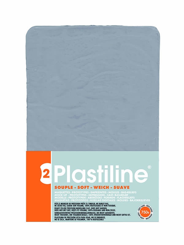 Plastilina pentru sculptura 750g Plastiline� (Duritate / Culoare: Very soft / light grey)