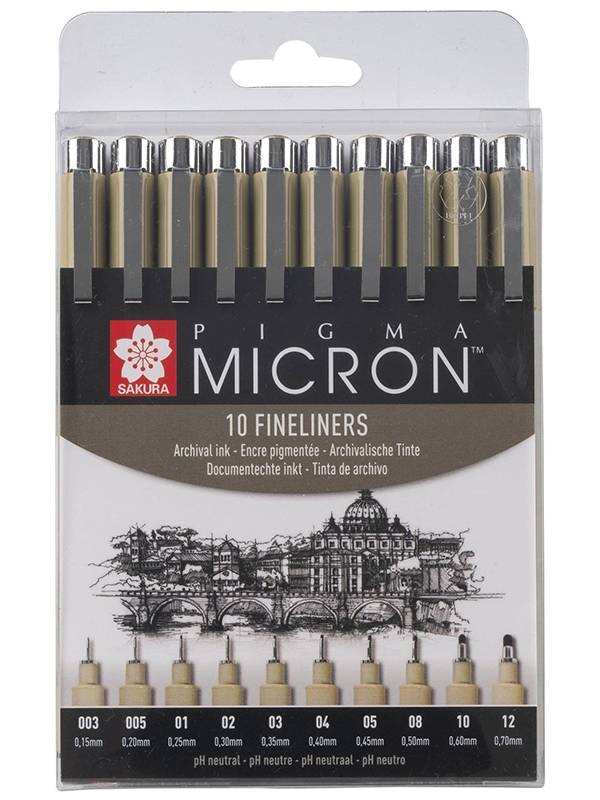 Set 10 linere Pigma Micron Sakura POSXSDK10a
