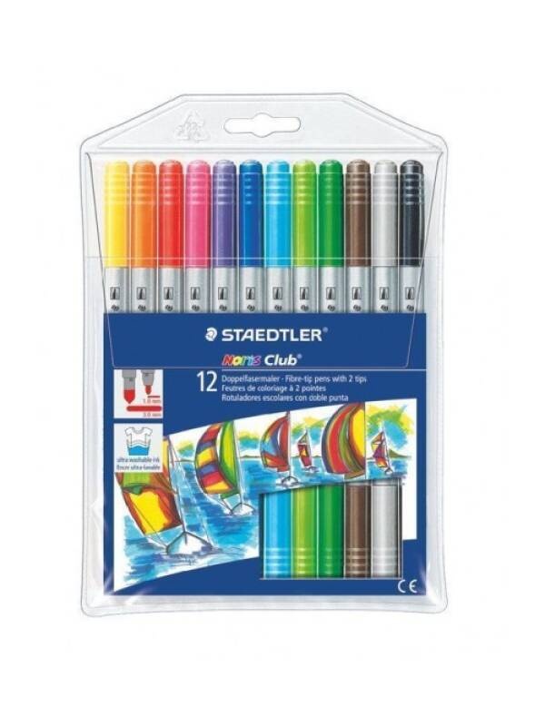 Set 12 carioci cu 2 varfuri Noris 320NWP12 Staedtler