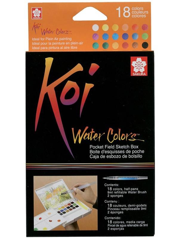 Set 18 acuarele Koi Sketchbox Sakura xncw-18n