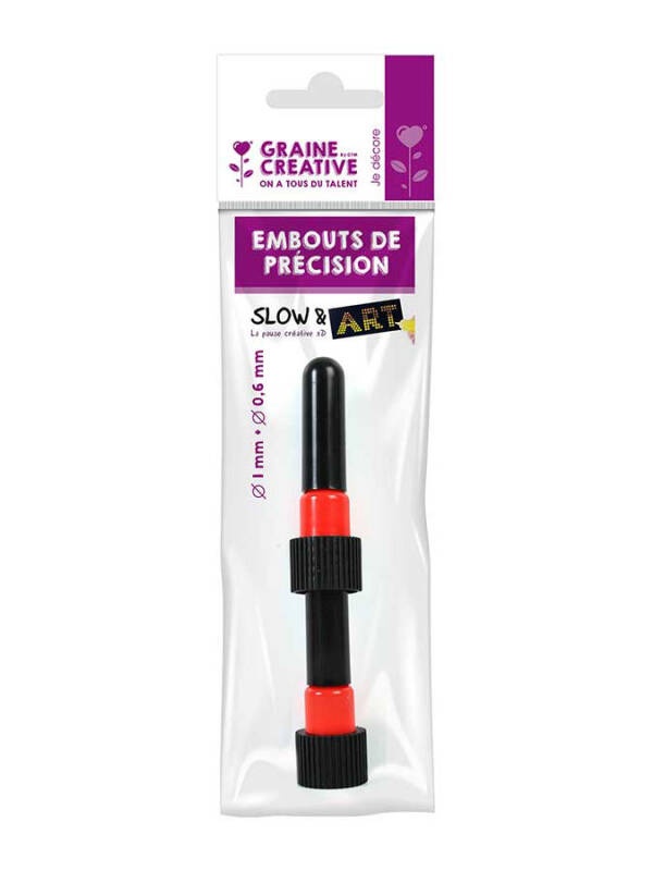 Set 2 aplicatoare Slow Art & Paint 0.6 si 1mm Graine Creative 616374
