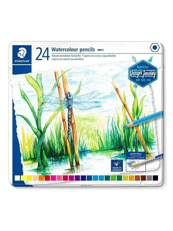 Set 24 creioane acuarelabile Design Journey Staedtler 14610CM24
