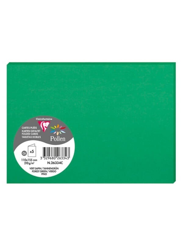 Set 5 carduri Pollen Clairefontaine 82X128mm (Culoare: Black)