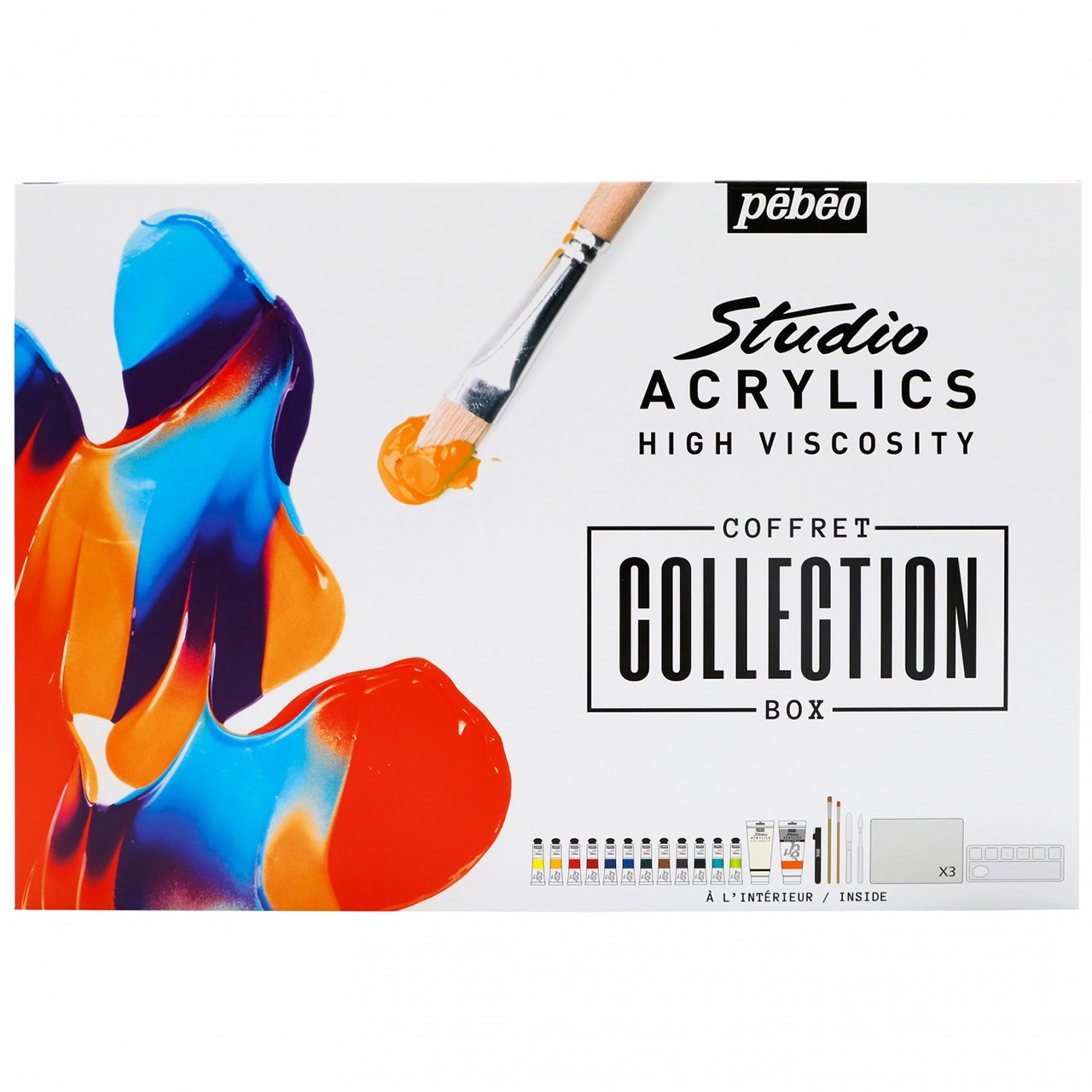 Set Culori Acrilice Collection Studio High Viscosity Pebeo 833309