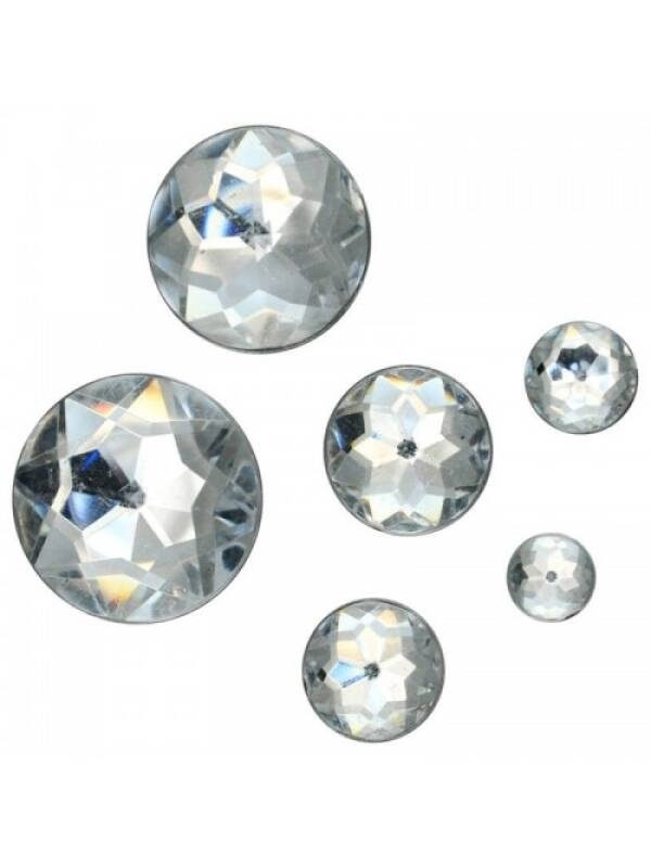 Strasuri acrilice de lipit Crystal Meyco (Marime - Nr. bucati: 18mm, 25 bucati)