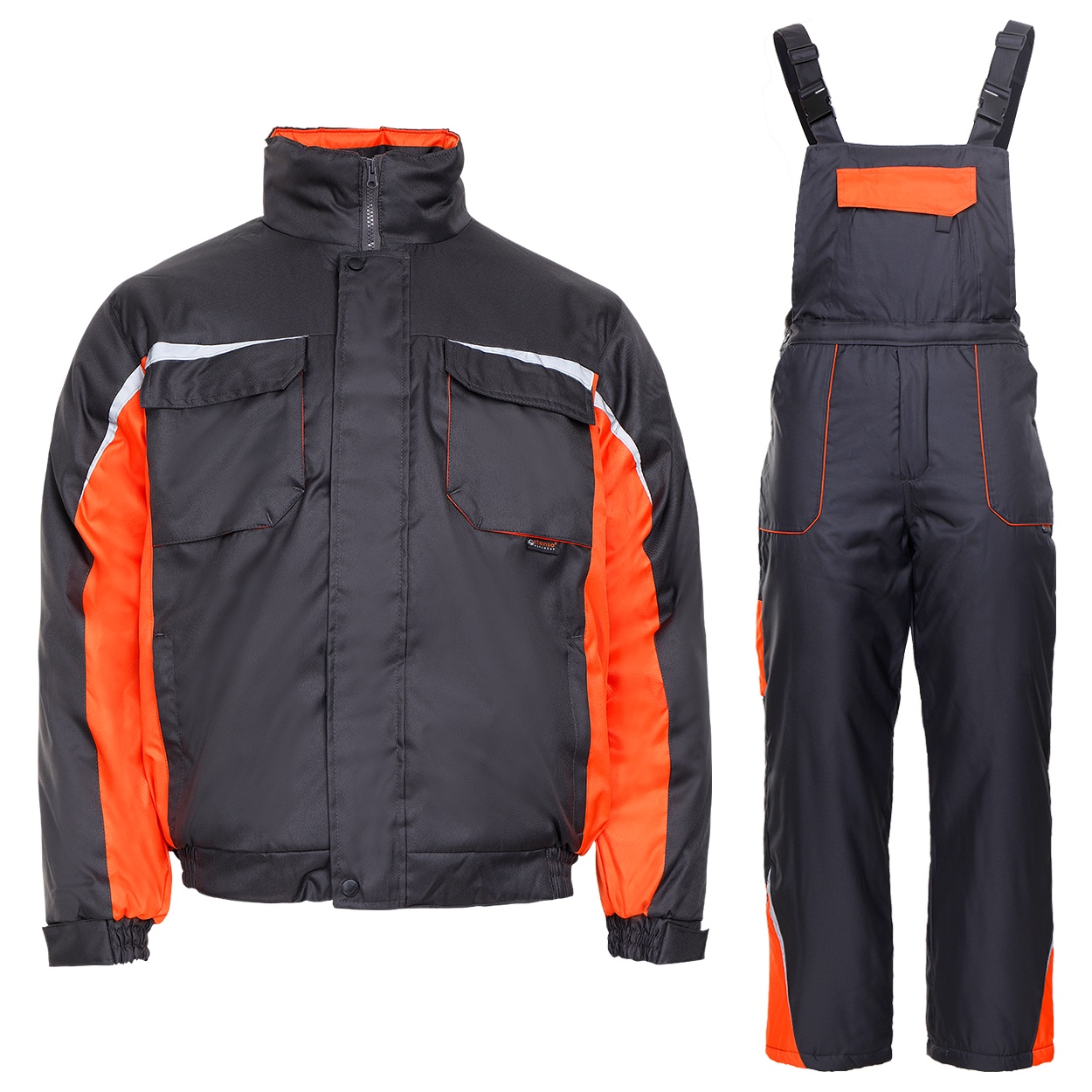 Costum de iarna Kastor Winter, gri/portocaliu