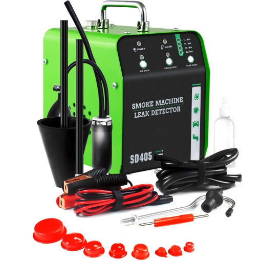 Detector Scapari Fum Auto Techstar SD405, 12V, cu Pompa Incorporata, Reglaj Presiune, EVAP, Vacuum, Turbo Motor, Protectie Supraincalzire, Full Kit