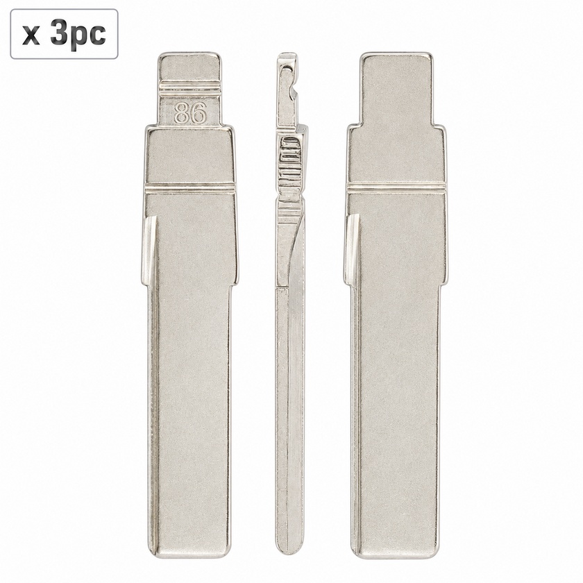 Set 3 lame cheie auto 86# HU66 pentru VW, Audi, Seat si Skoda