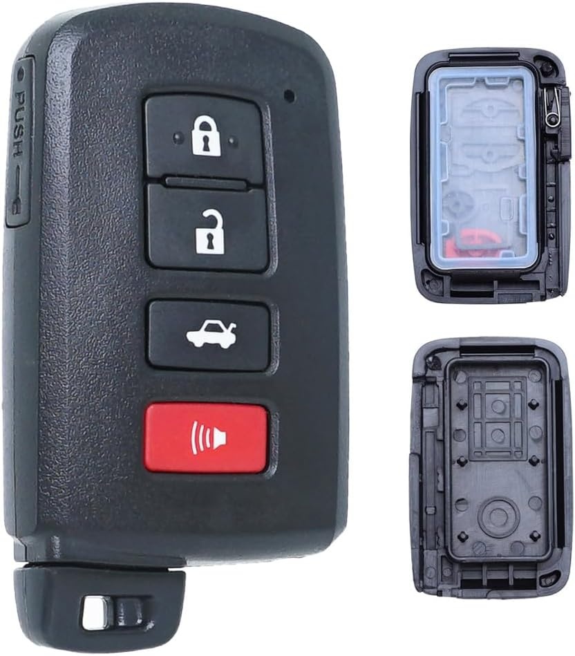 Carcasa Cheie Auto Techstar cu 4 butoane, Compatibila Toyota Camry, Corolla, RAV4, Highlander, Avalon – FCC HYQ14FBA – cu lama netaiata