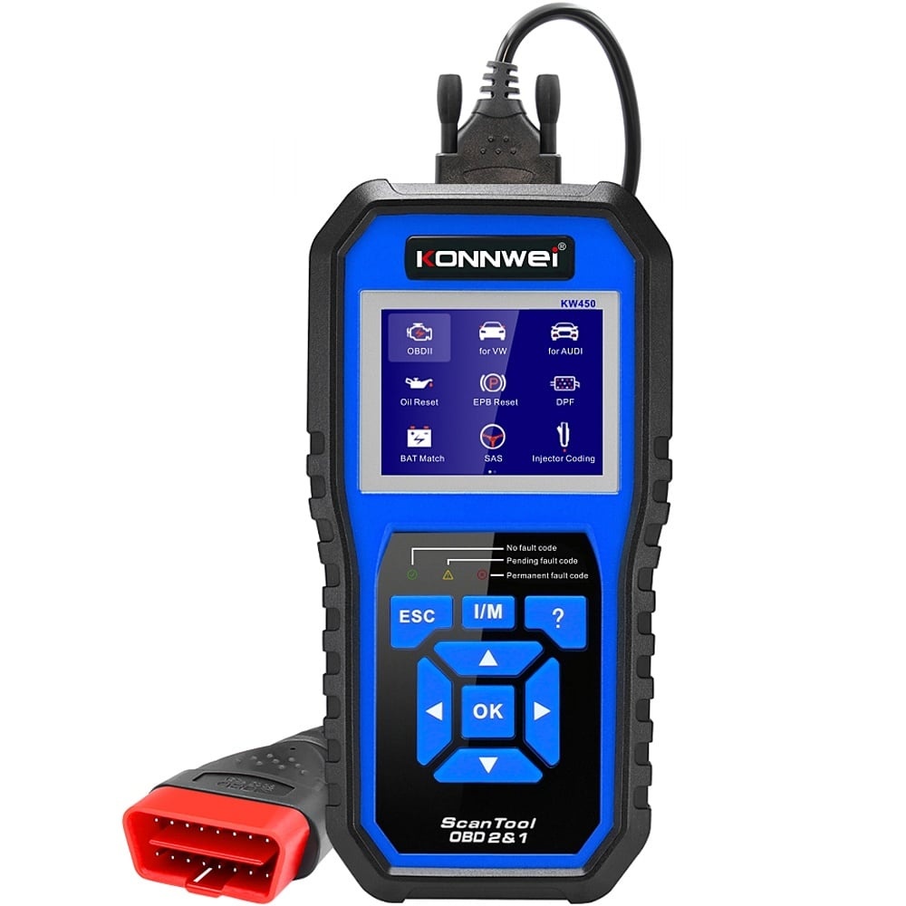 Resigilat Tester Diagnoza Auto KONNWEI KW450 Full OBD2, cu Functii Multiple pentru Gama VAG (VW, Audi, Skoda, Seat)