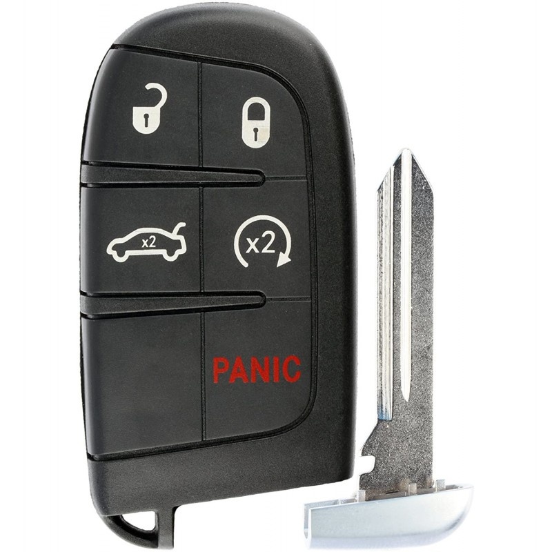 Carcasa Cheie Auto Techstar® compatibila cu Chrysler, Dodge, Jeep, Fiat, 4+1 Butoane, Cu Lama, Pini Baterie