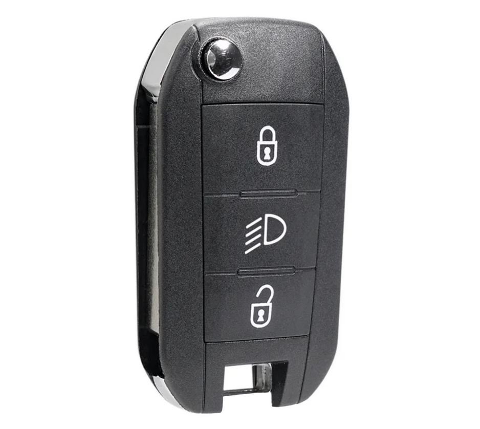 Cheie auto completa Techstar pentru Peugeot Citroen, 3 butoane, HU83, 433MHz, cu chip ID46, telecomanda inclusa