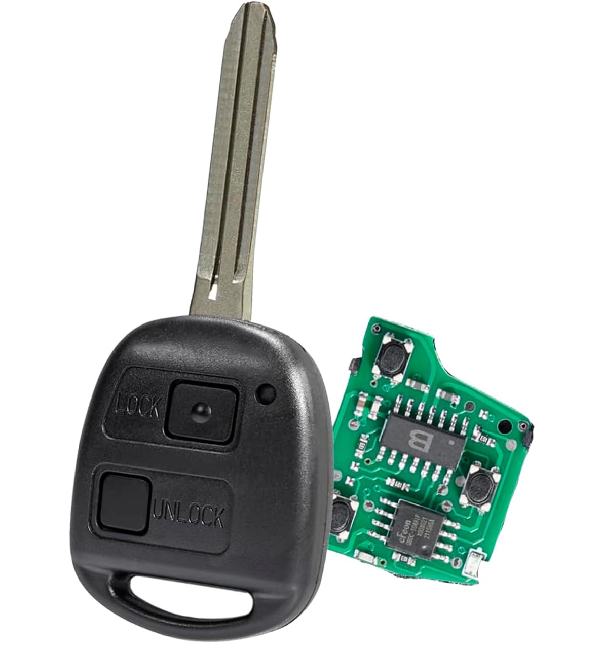 Cheie Auto Programabila 433MHz, cu 2 Butoane, Cip ID67, Compatibila Toyota Yaris, Rav4, Avensis, Corolla, Celica, Prado, Kluger – P/N: 50171, 42050