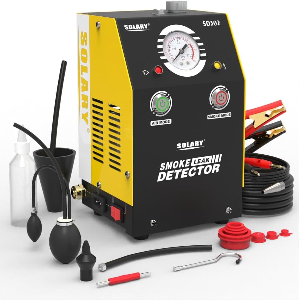 Detector Scurgeri cu Fum Auto EVAP Solary SD302, DC 12V, cu Pompa si Manometru, Detectare Scapari Vacuum, Admisie, Evacuare, Motor, 12V, Portabil