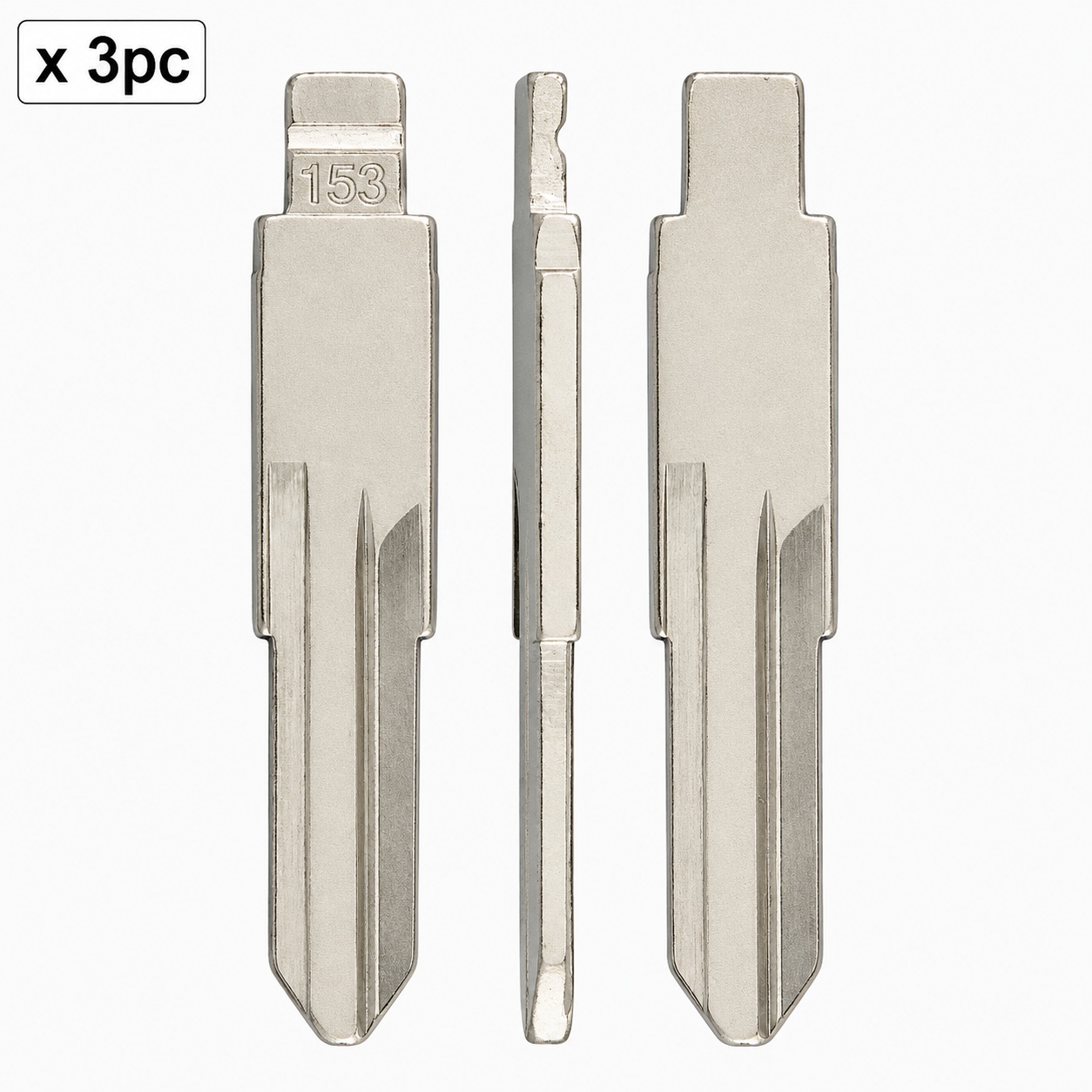 Set 3 lame cheie auto 153# VAC102 pentru Renault si Dacia