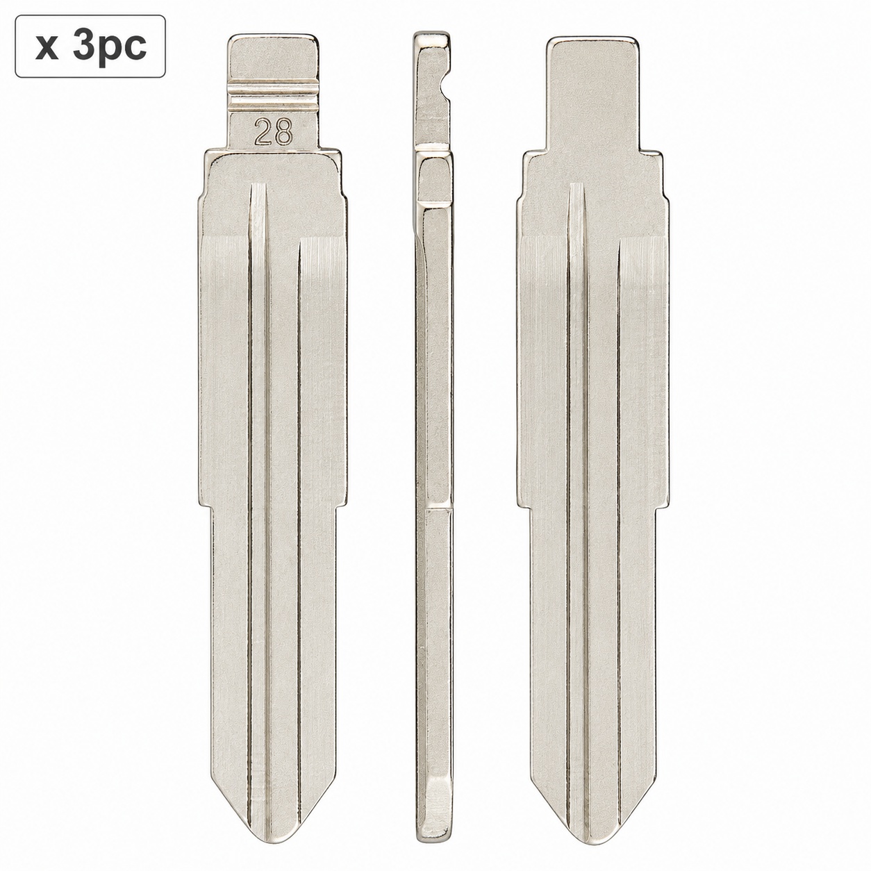 Set 3 lame cheie auto 28# HY16 stanga pentru Hyundai si Kia