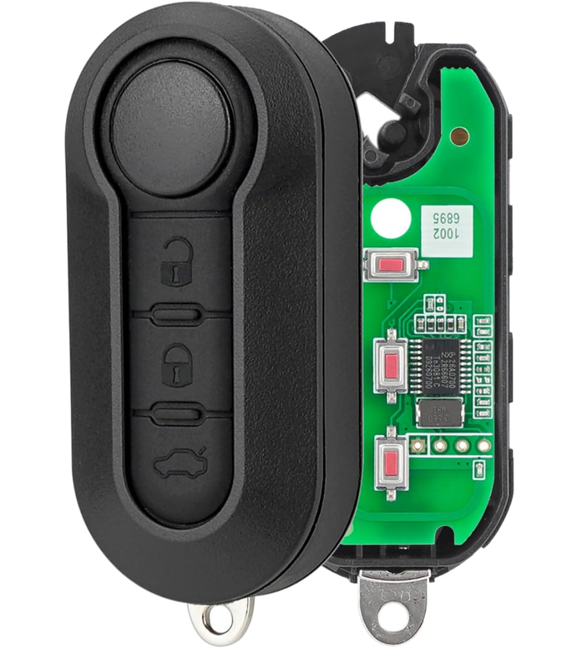 Cheie Auto Completa Programabila 433MHz, 3 butoane, cip ID46, compatibila Fiat 500L, Ducato, Bravo, Iveco Daily, Peugeot Boxer – sistem Marelli – cu electronica si lama