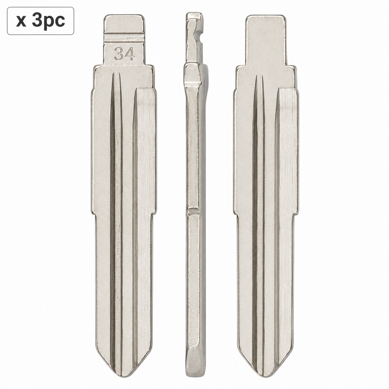 Set 3 lame cheie auto 34# HYN10 pentru Hyundai si Kia
