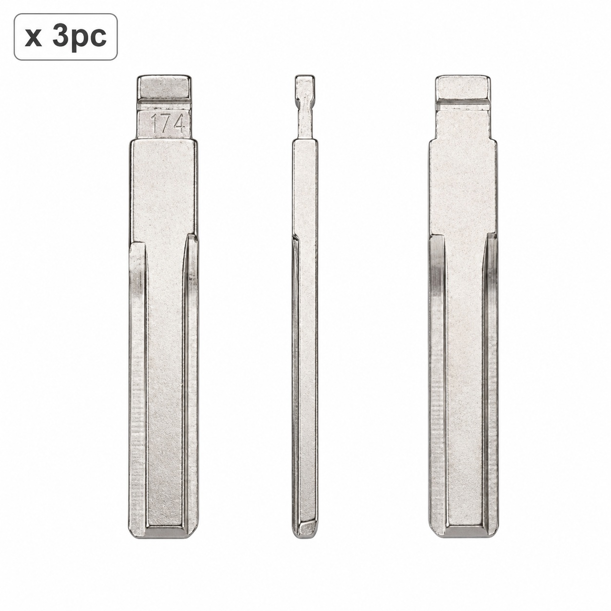 Set 3 lame cheie flip 174# HU43FH pentru Opel, compatibile KD VVDI JMD