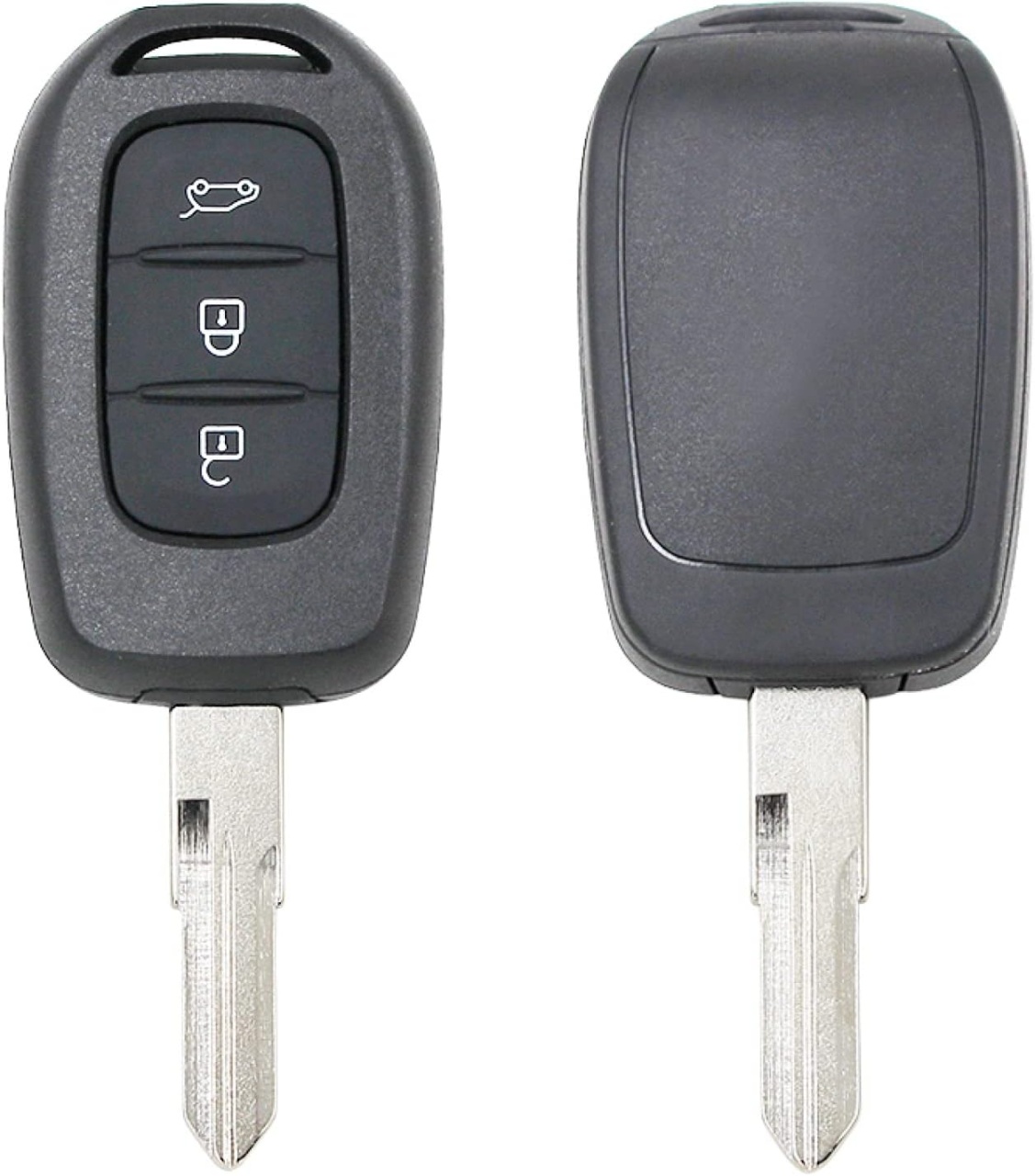 Carcasa cheie auto Techstar compatibila Dacia Logan/Sandero/Duster/Dokker/Lodgy + Renault Trafic, 3 butoane, lamela VAC102, neagra – fara electronica