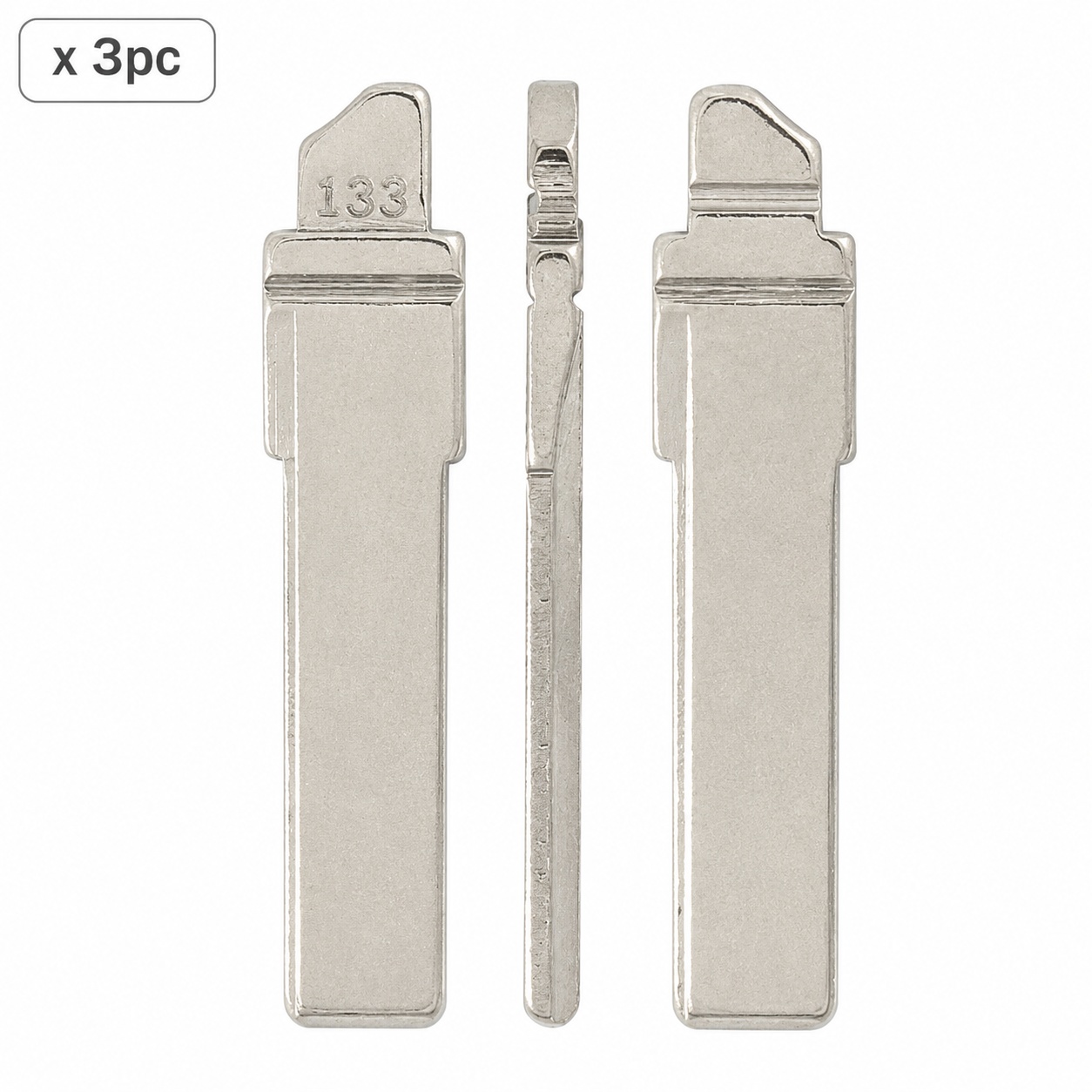 Set 3 lame cheie auto 133# HU66 MQB pentru VW Golf 7, Skoda si Seat