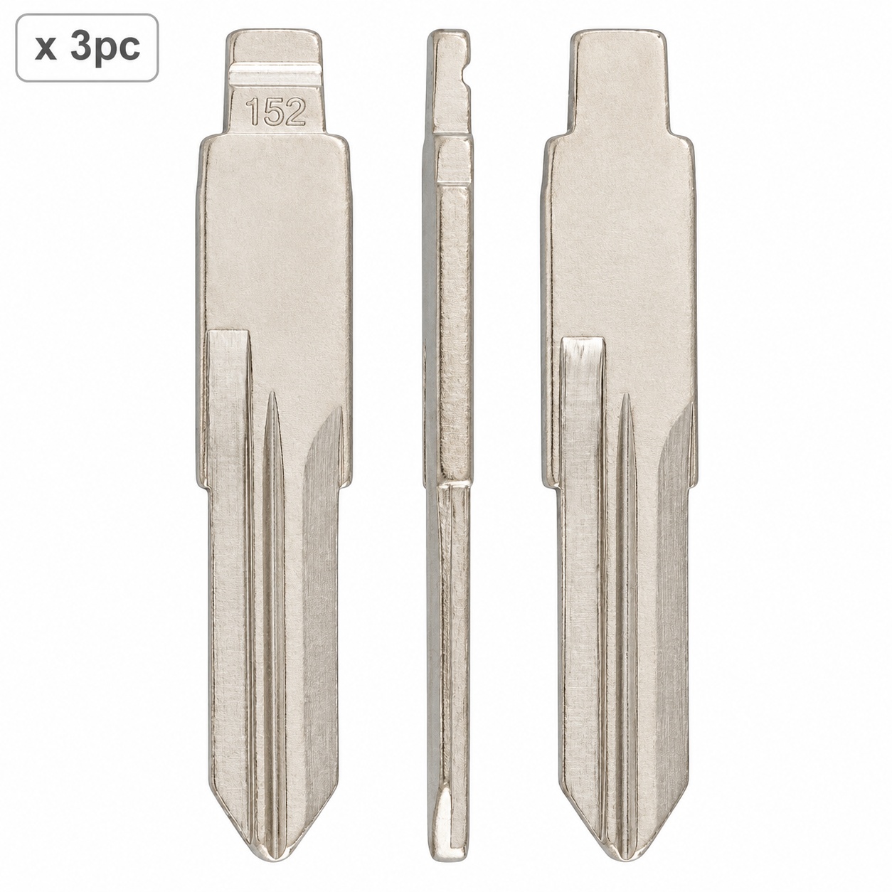 Set 3 lame cheie auto 152# VAC102 pentru Renault si Dacia