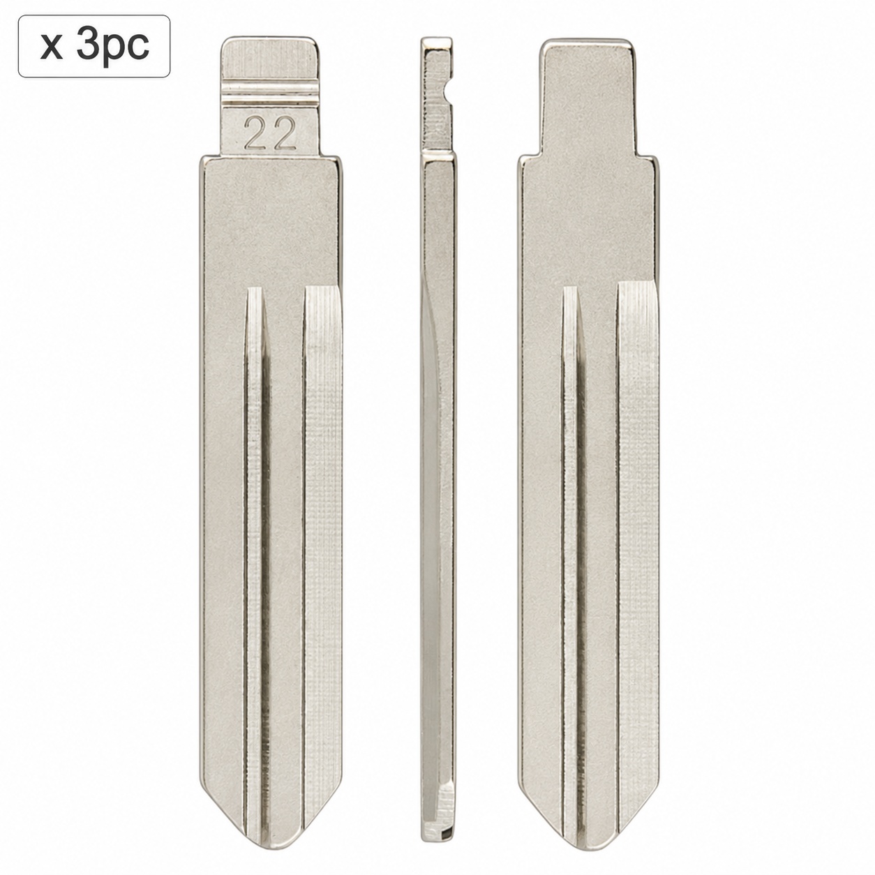 Set 3 lame cheie auto 22# NSN14 pentru Nissan, Renault, Subaru si Infiniti