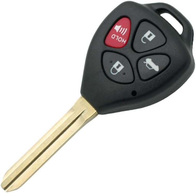 Carcasa Cheie Auto 4 Butoane Compatibila Toyota Corolla, RAV4, Yaris, Camry, Avalon – model 3+1 cu buton rosu PANIC