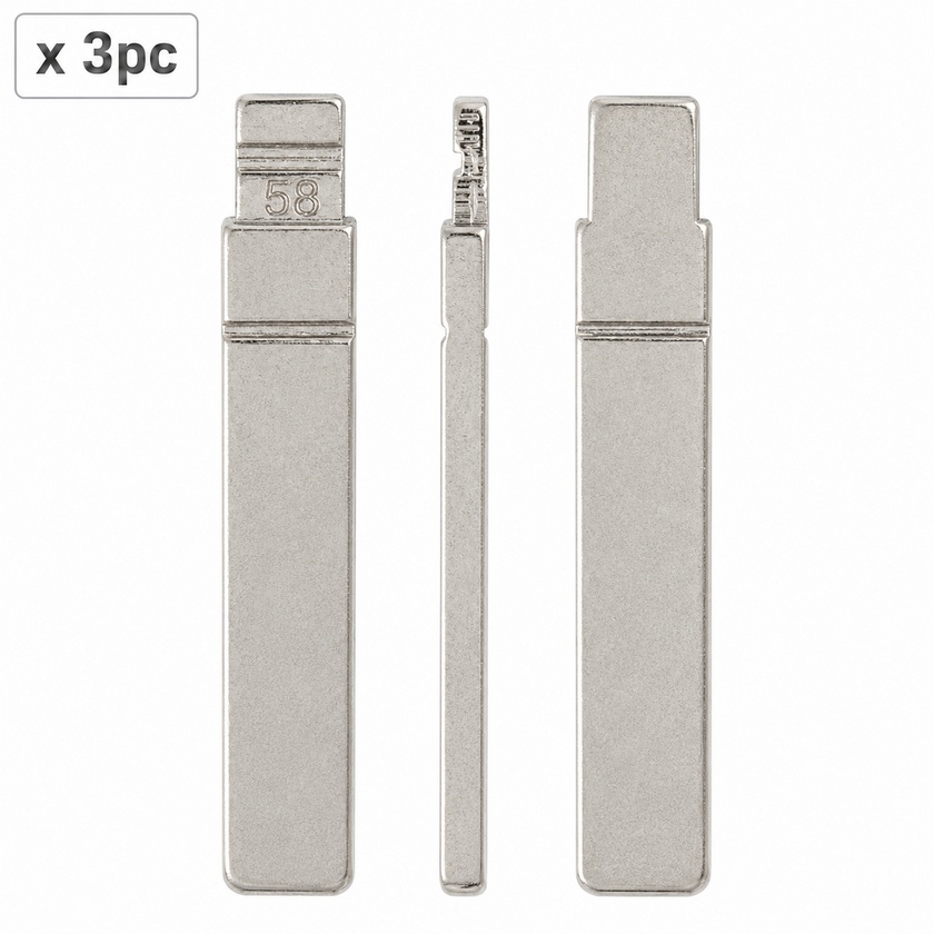 Set 3 lame cheie auto 58# VA2 pentru Citroen si Peugeot