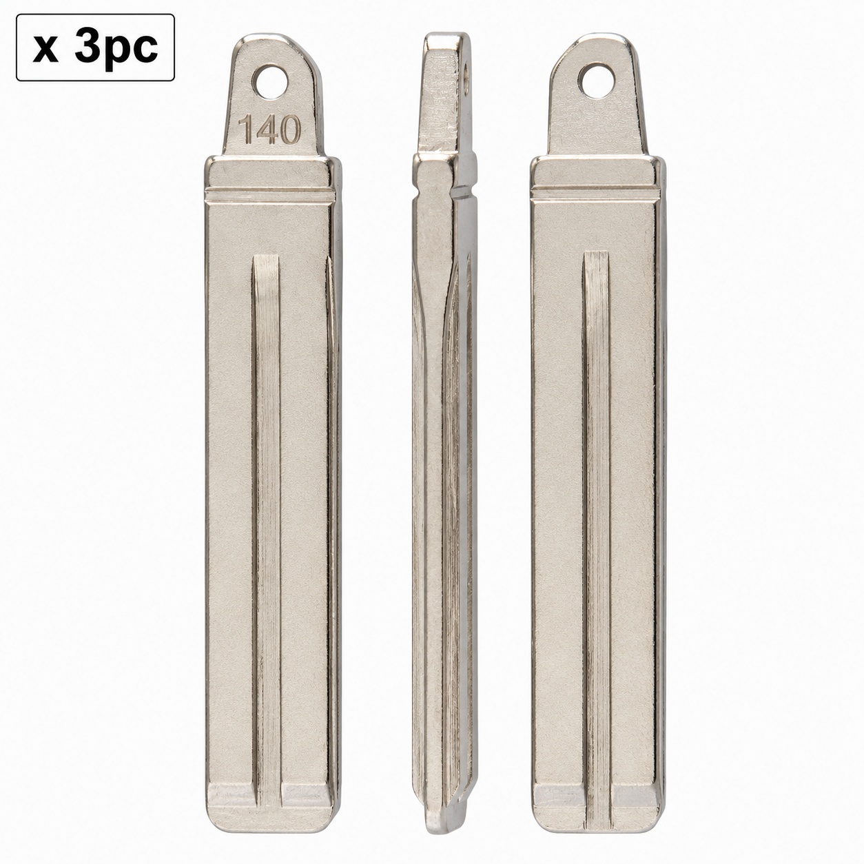 Set 3 lame cheie auto 140# HY22 cu prindere centrala pentru Hyundai si Kia