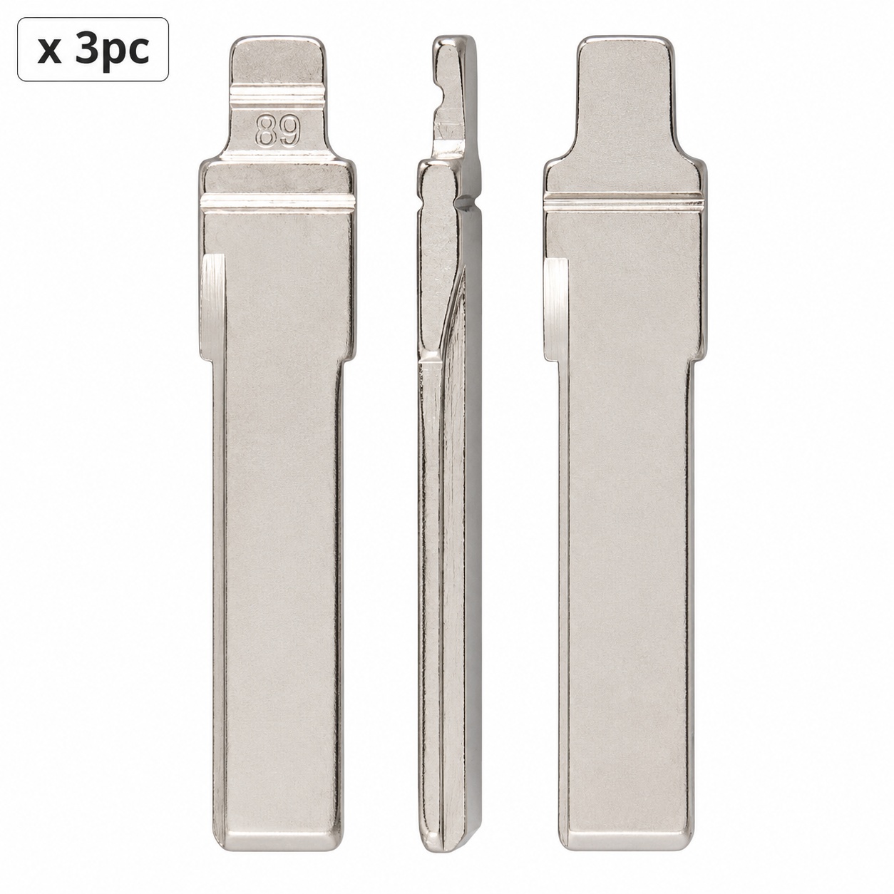 Set 3 lame cheie auto 89# HU66 pentru Audi A6, A6L si Q7