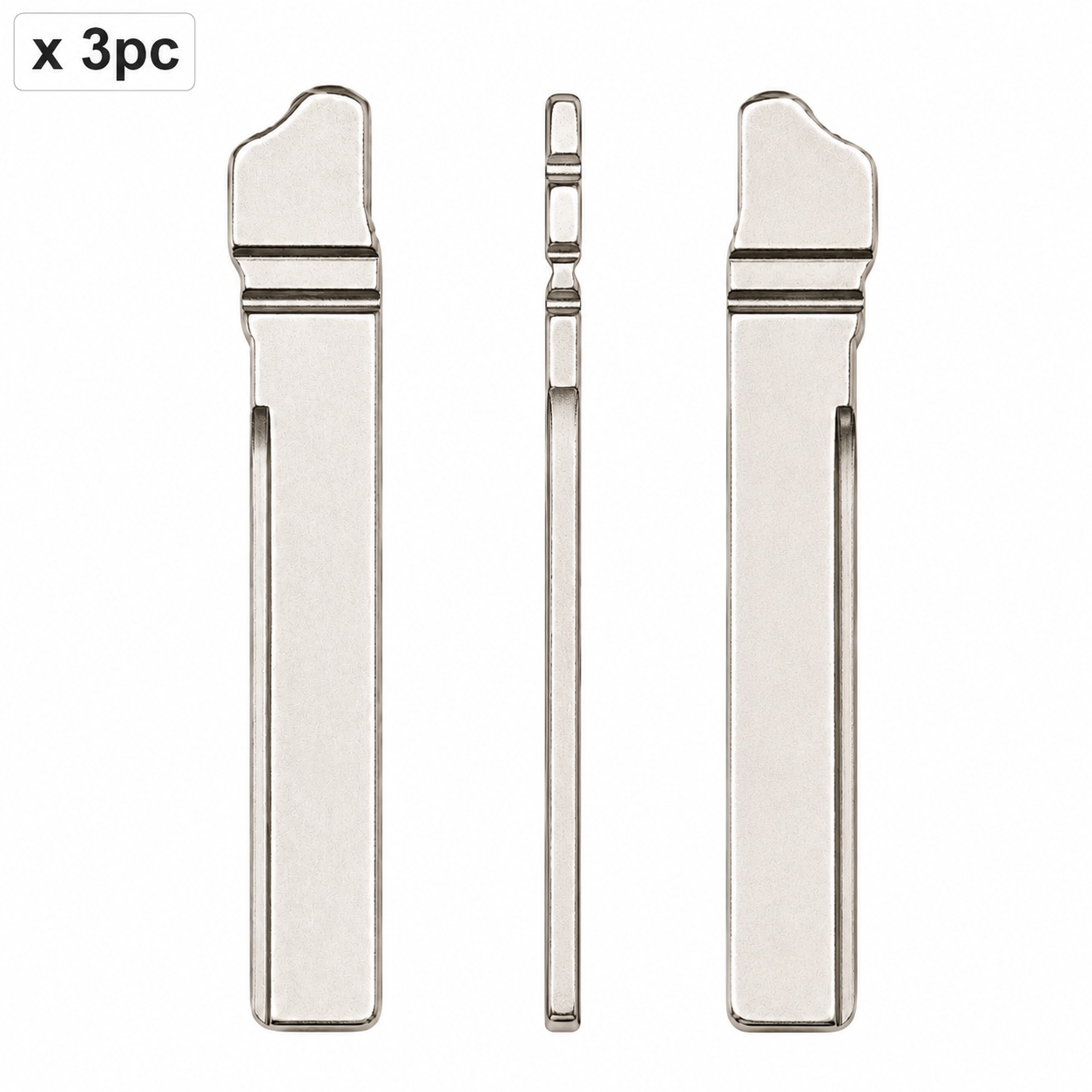 Set 3 lame cheie auto 149# HU162T MQB cu canal pentru VW, Audi, Skoda si Seat