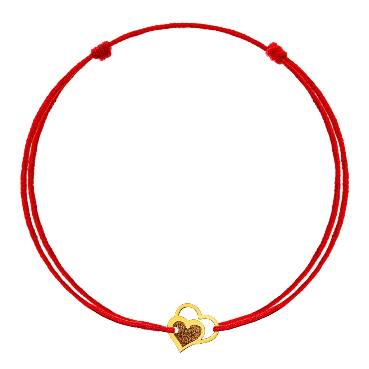 Bratara Double Hearts din AUR 14K
