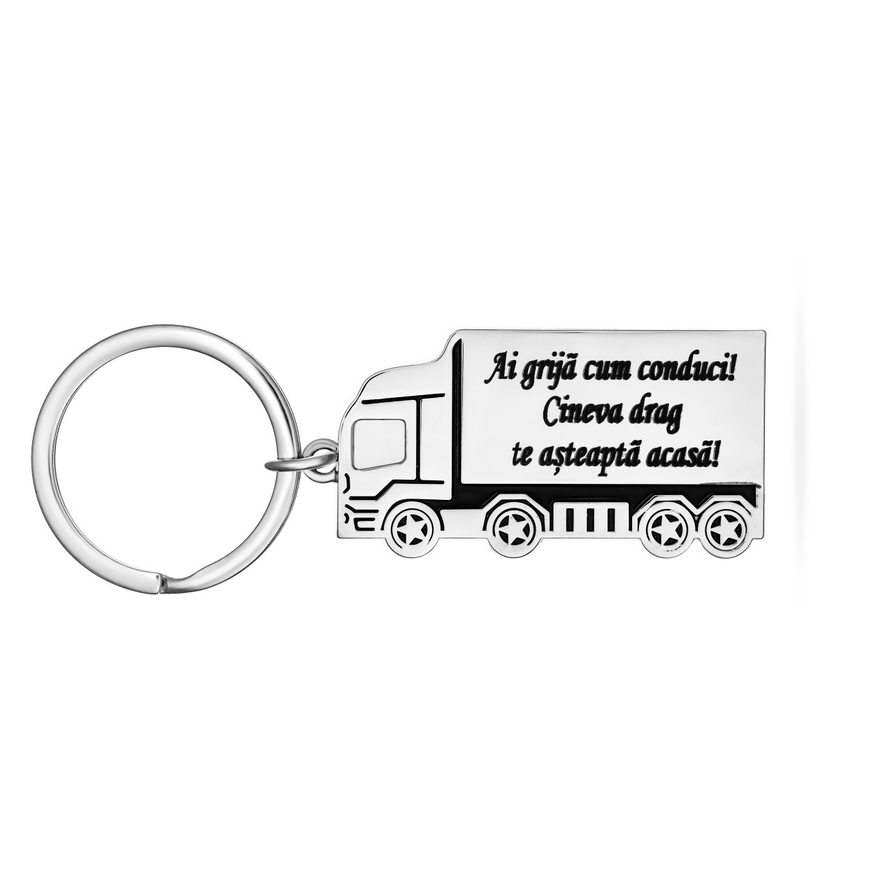 Breloc Inox TIR - personalizabil cu orice mesaj