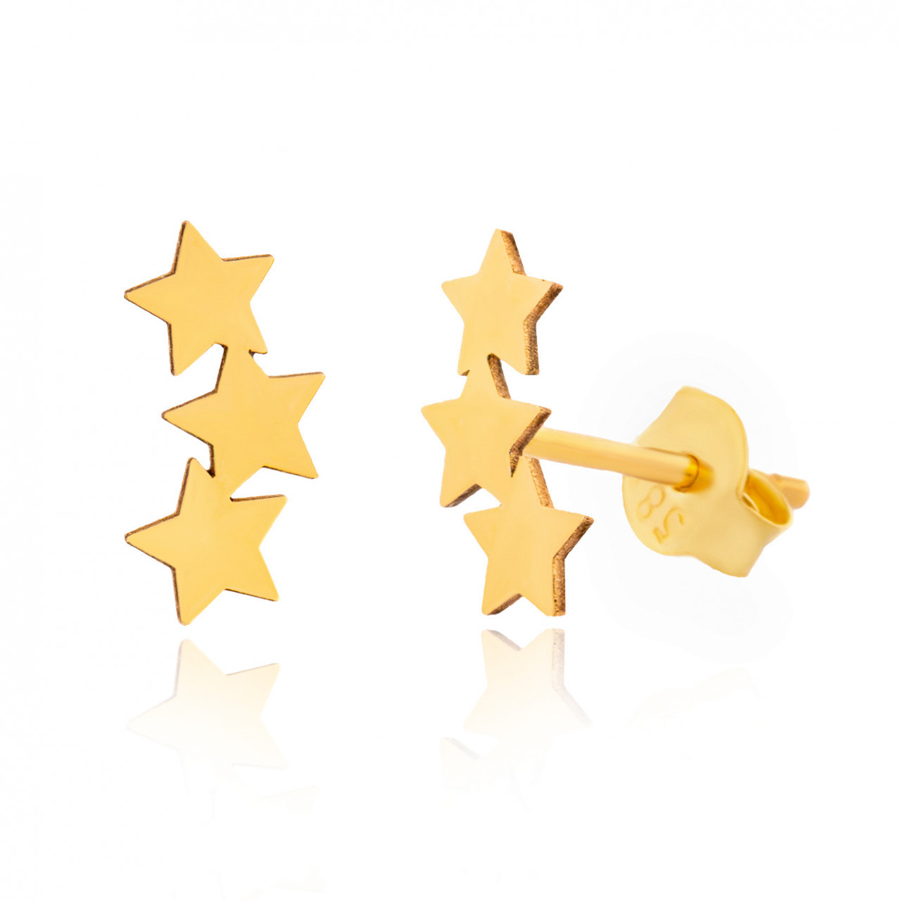 Cercei Three Stars din AUR 14K