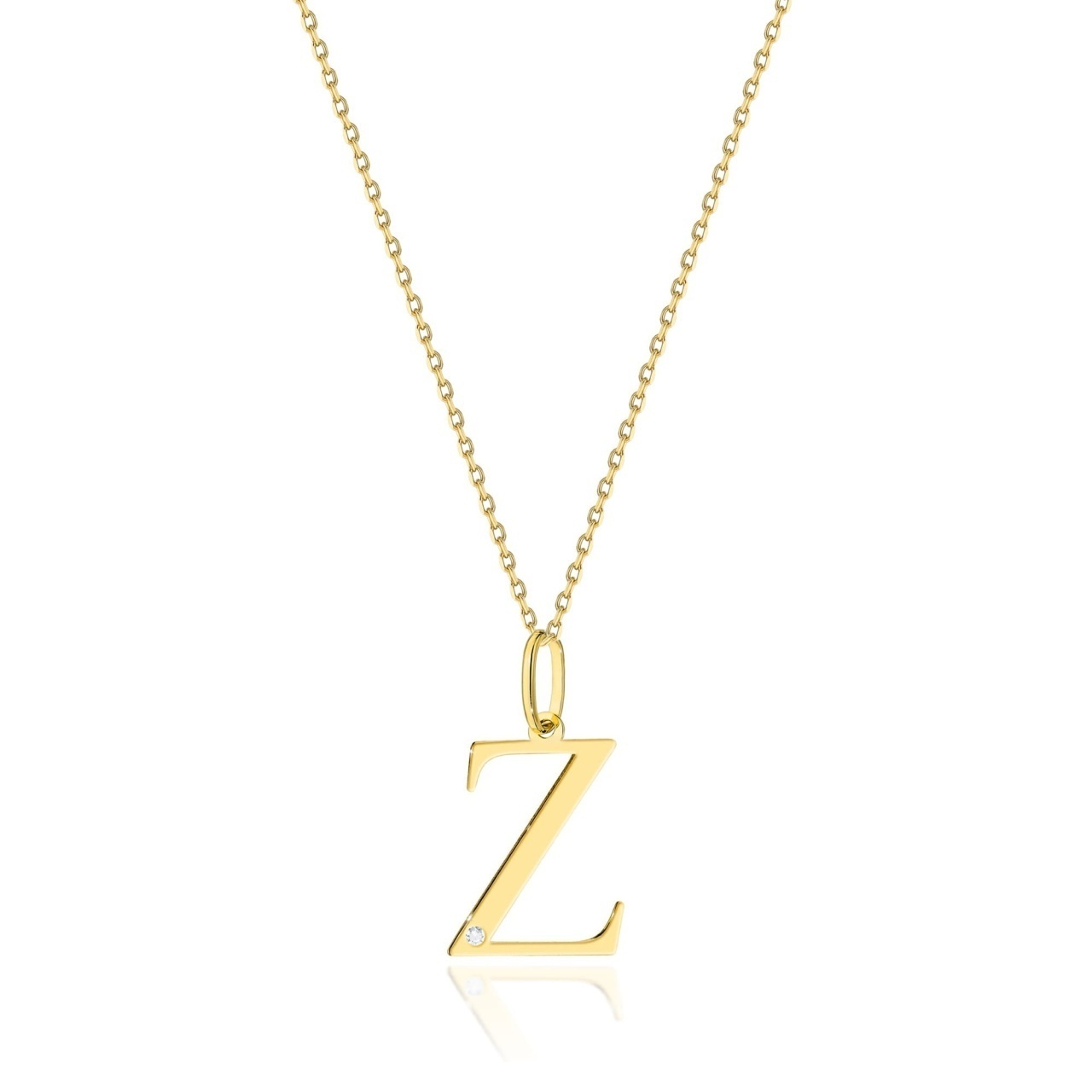 Colier Aur 14K cu Diamant Natural 0.01 ct