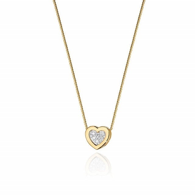 Colier Aur 14K cu Diamante Naturale 0.07 ct
