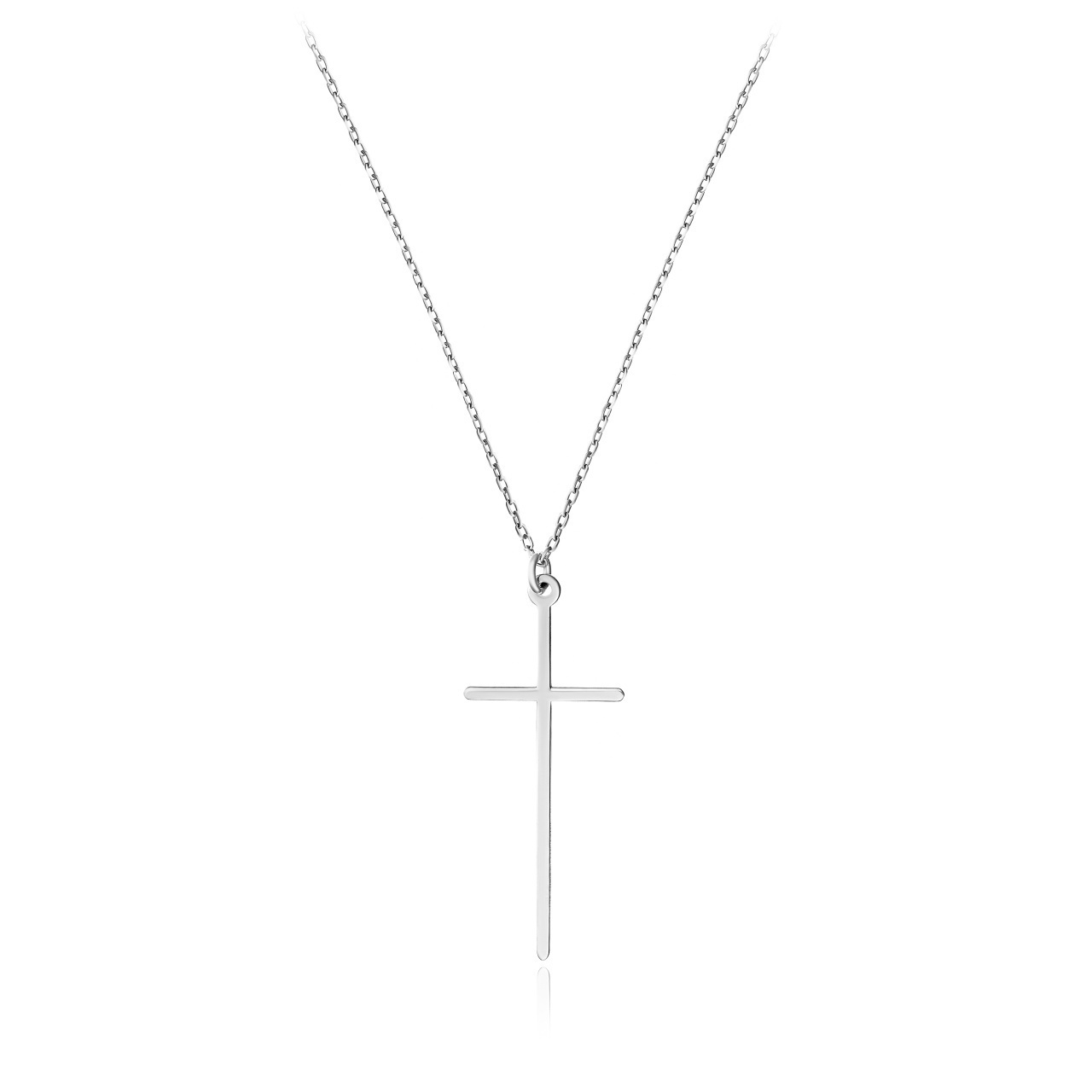 Colier Slim Cross din Argint cu cruciulita