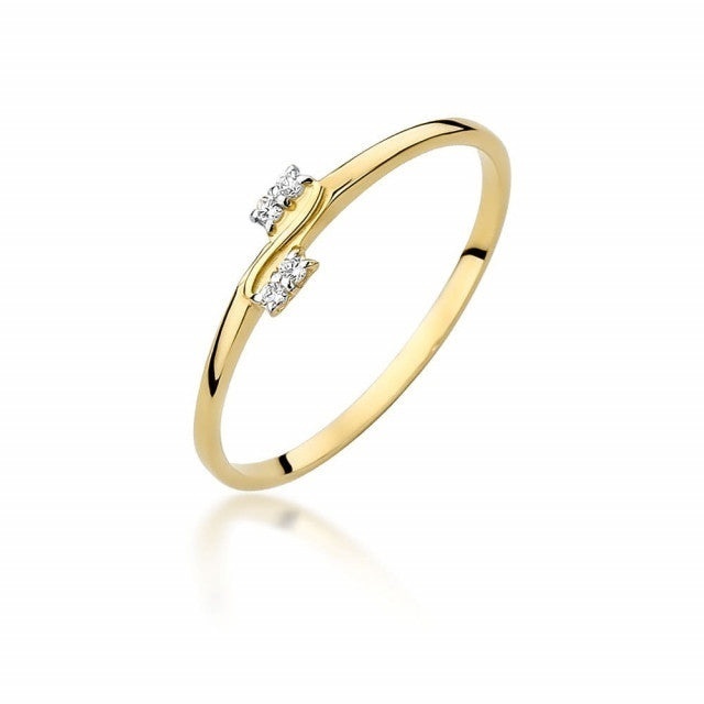Inel Aur 14K cu Diamante Naturale 0.03 ct
