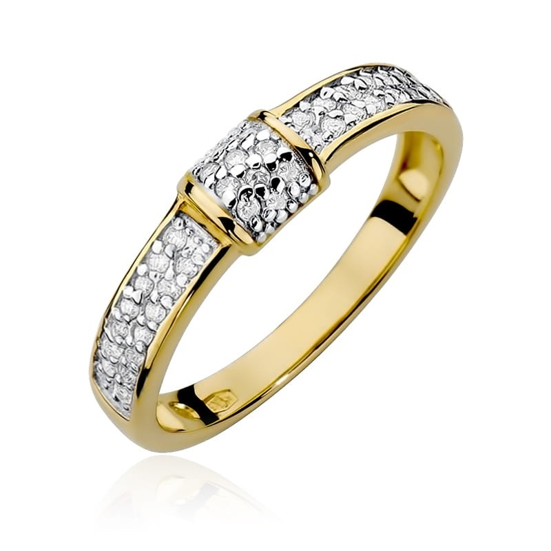Inel Aur 9K cu Diamante Naturale 0.19 ct