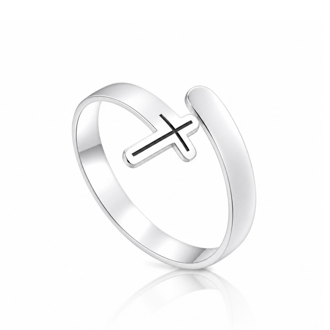 Inel din argint 925 personalizat cu cruciulita