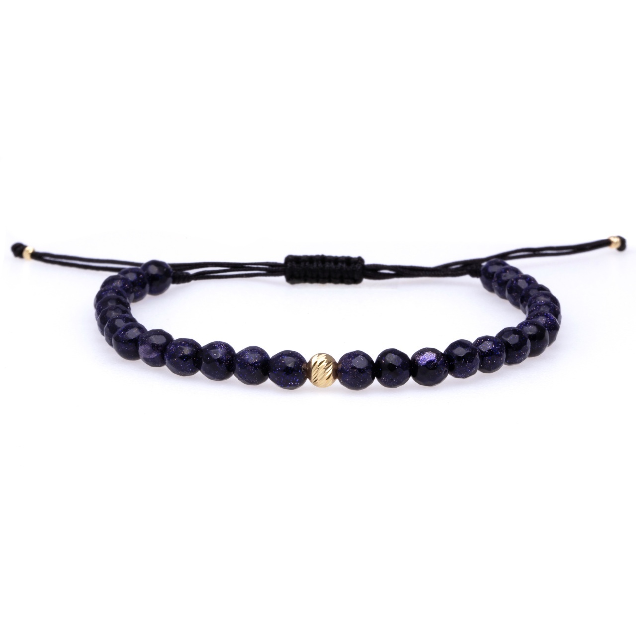 Brățara cu Purple Goldstone si bila din Aur 14K
