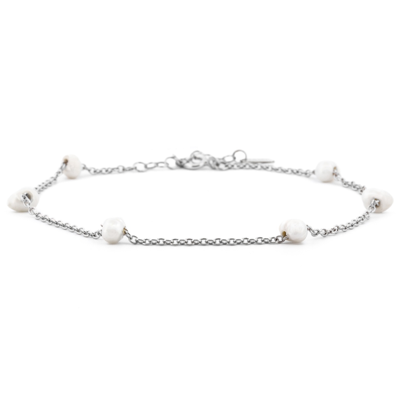 Bratara de picior Forever Pearls din Argint 925 cu perle naturale de cultura