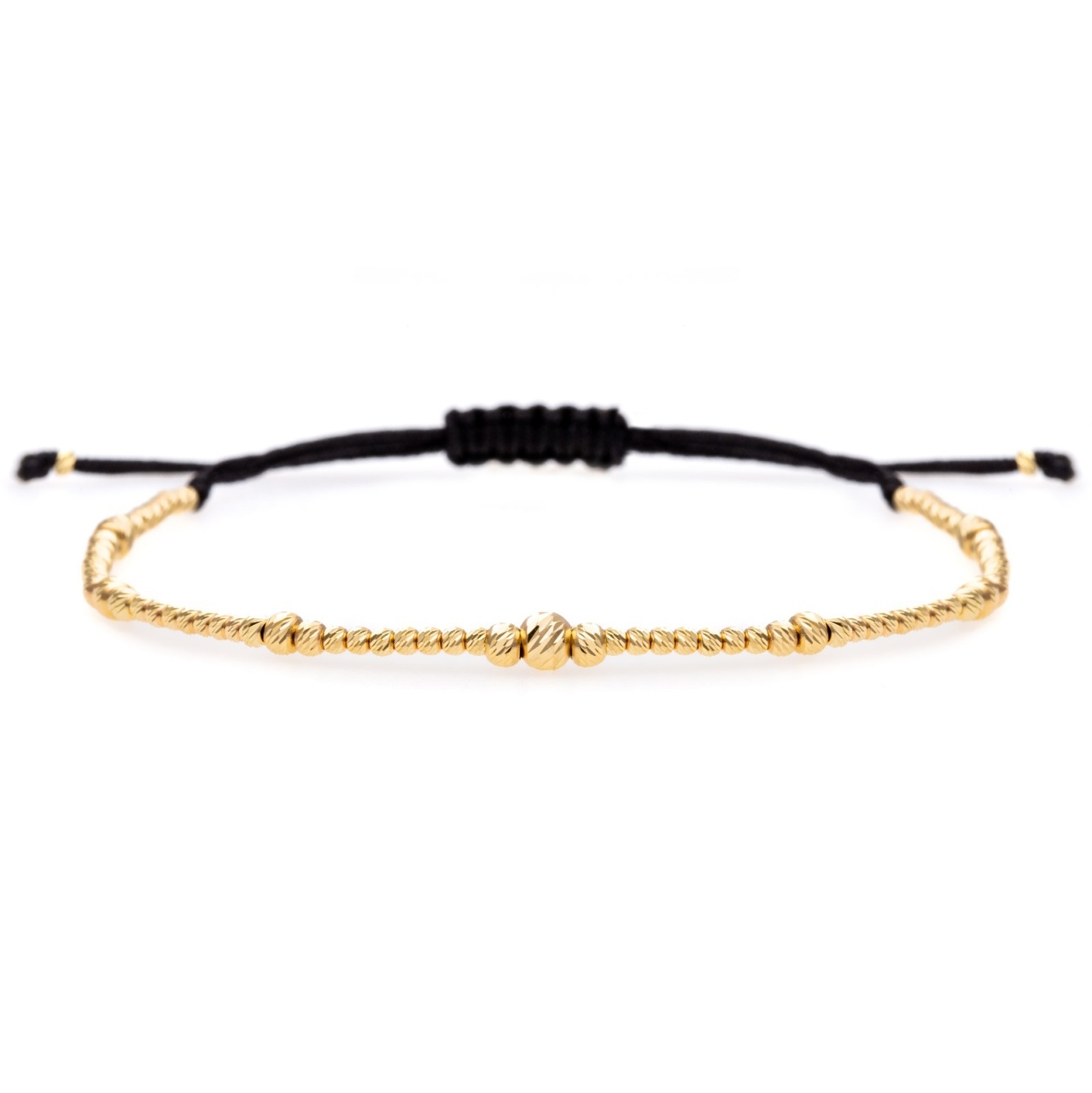 Bratara Golden Flash cu bile din aur 14K