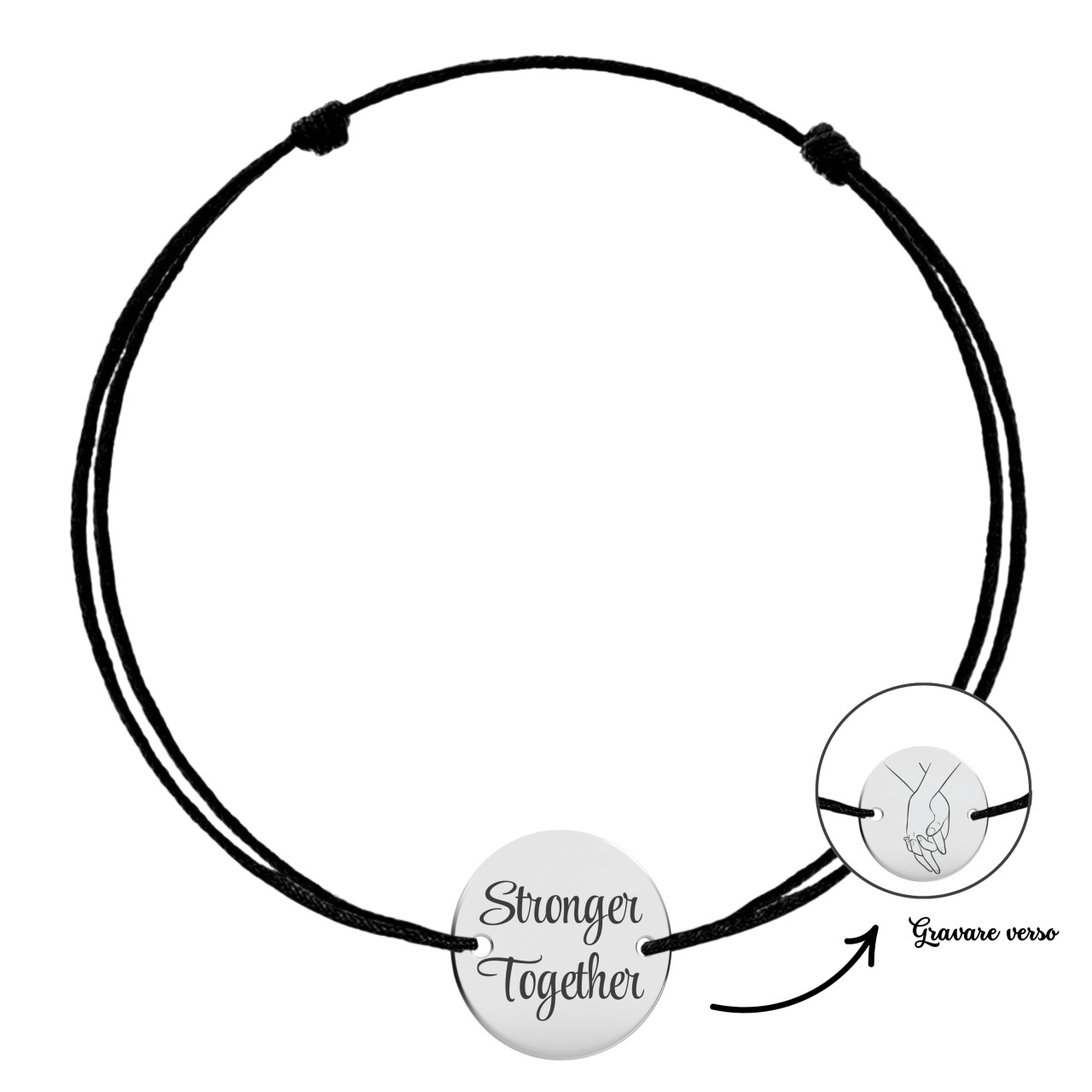 Brățară Stronger Together cu Banut din Argint 925