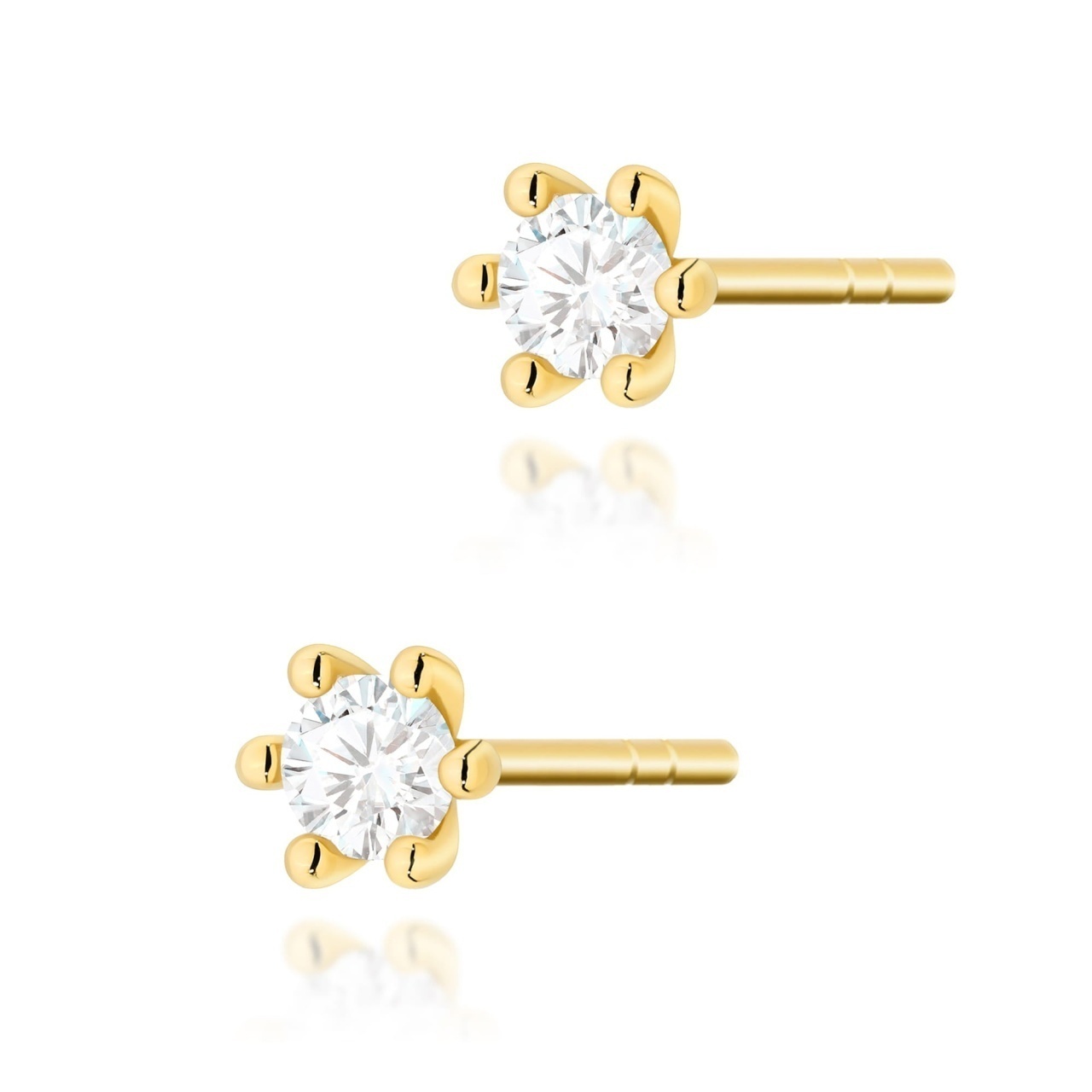 Cercei Aur 14K cu Diamant Natural 0.10 ct