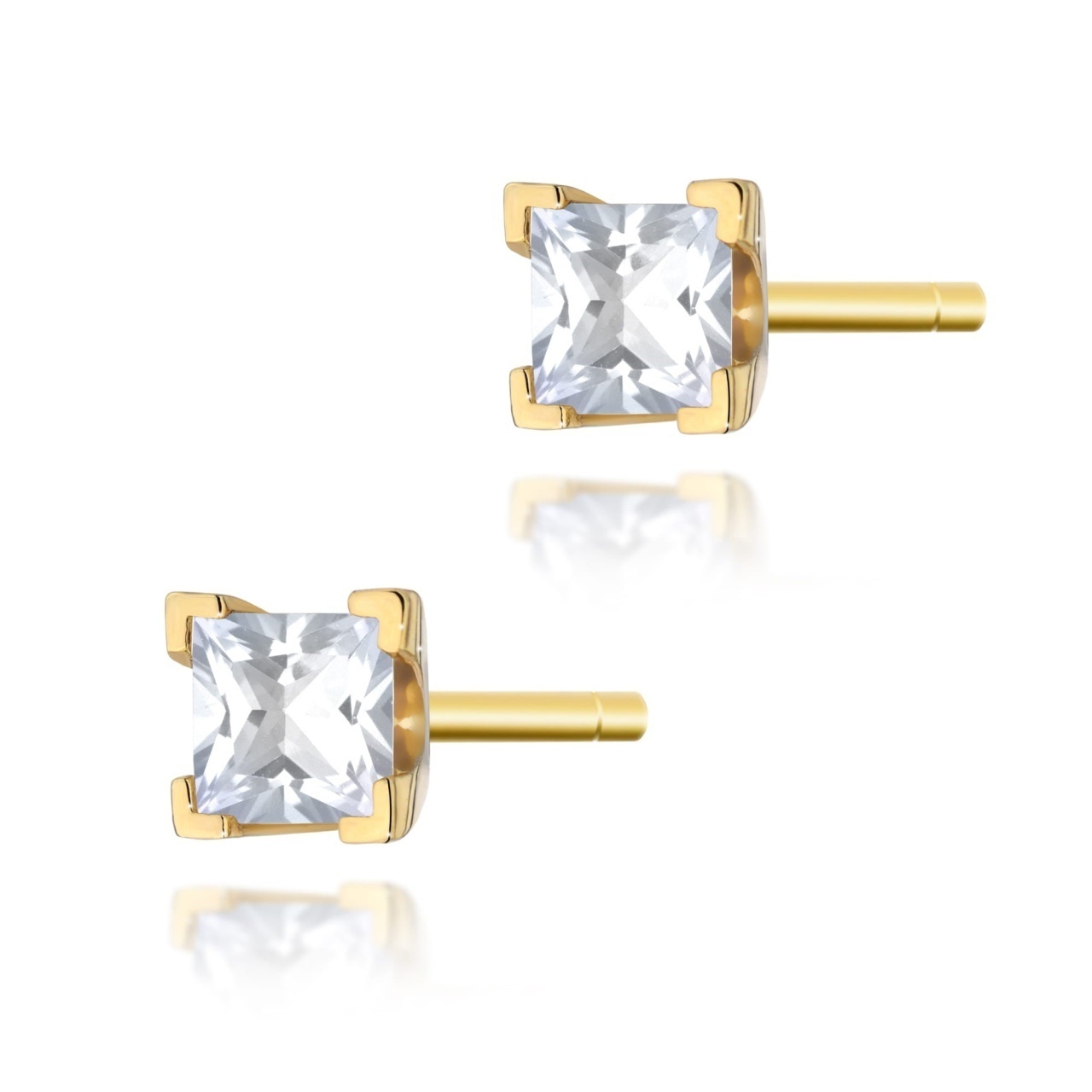 Cercei Aur 14K cu Diamant Natural 0.15 ct