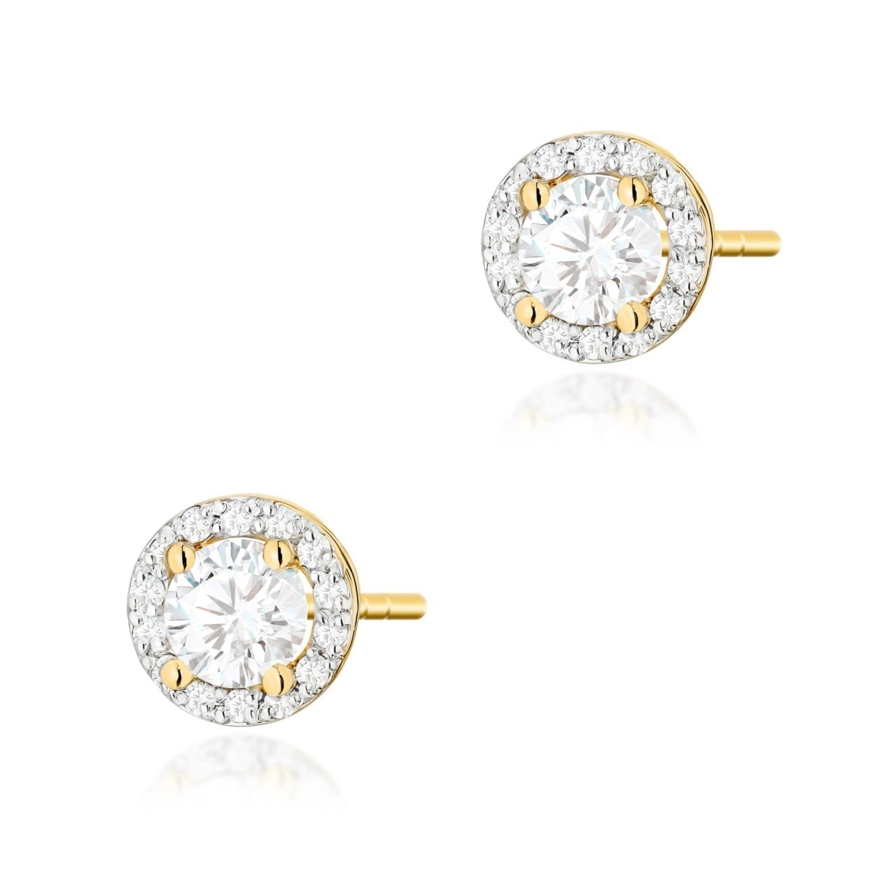 Cercei Aur 14K cu Diamante Naturale 0.74 ct
