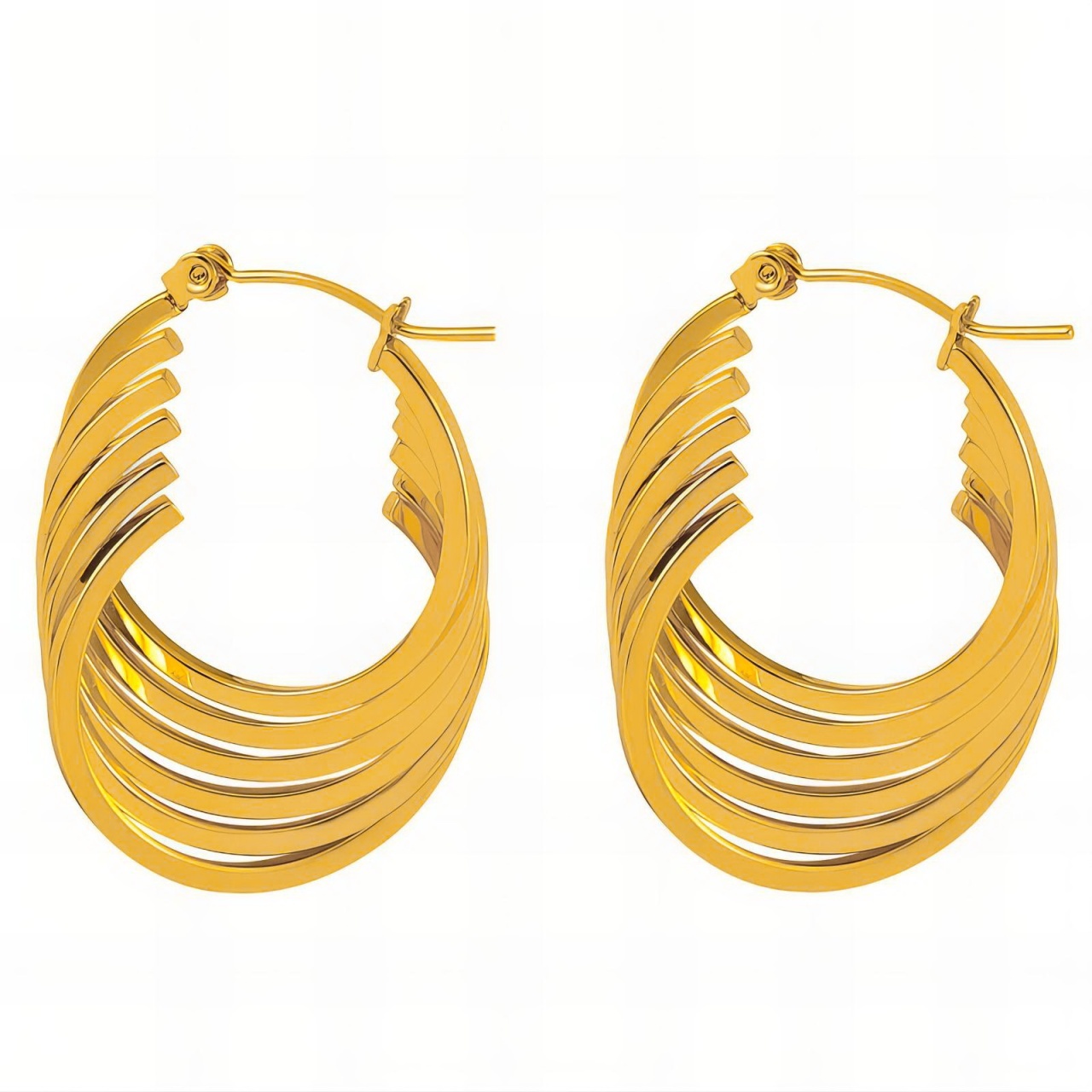 Cercei Brizee din Inox placati cu AUR 18K